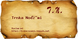 Trnka Noémi névjegykártya